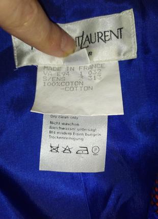 Yves saint laurent шикарний дизайнерський вінтажний піджак, люксова річ8 фото