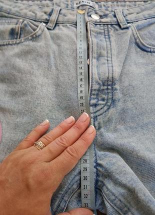 Джинсы мом со смайликами