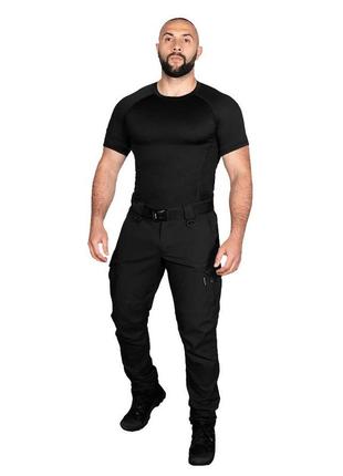 Футболка camotec thorax 2.0 highcool black, термоактивна футболка, чоловіча чорна футболка тактична2 фото