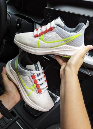 🔥кроссовки nike zoom белые/серые/салатовые🔥