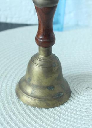 Дзвоник. вінтаж. метал+дерево.
