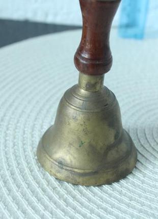 Дзвоник. вінтаж. метал+дерево.