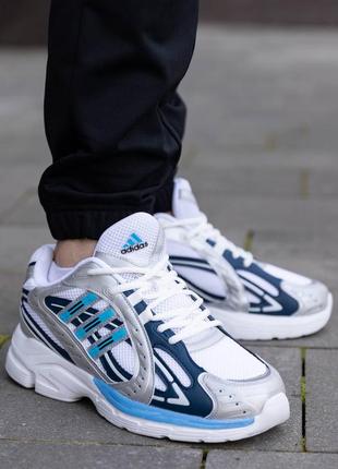 Мужские кроссовки adidas responce silver white blue2 фото