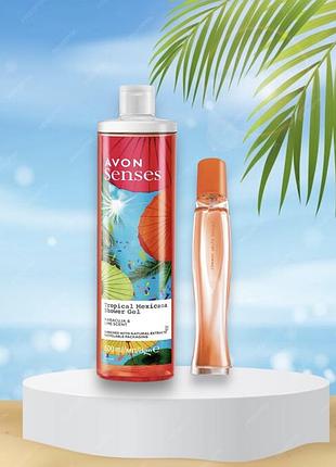 Summer sunset avon 50 ml , та гель для душу. набір ейвон за суперціною