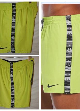 Спортивные шорты плавки с лампасами nike nessc473-339