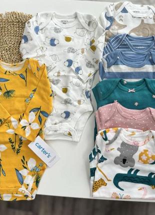 Боди длинный рукав для девочки carters 0-3