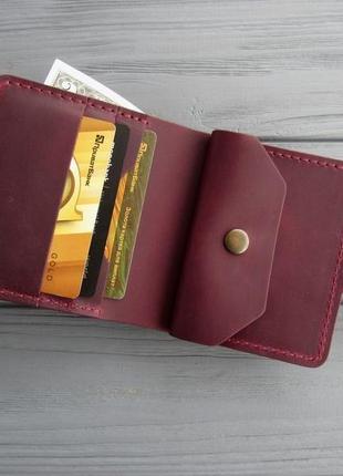 Набір шкіряних виробів: обкладинка на паспорт і гаманець5 фото