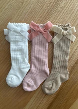 Высокие носки на девочку, гетры детские гольфы