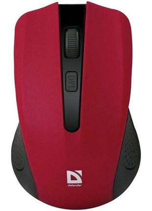 Мишка defender accura mm-935 бездротова 4кн до 1600dpi 2хaaa black-red
