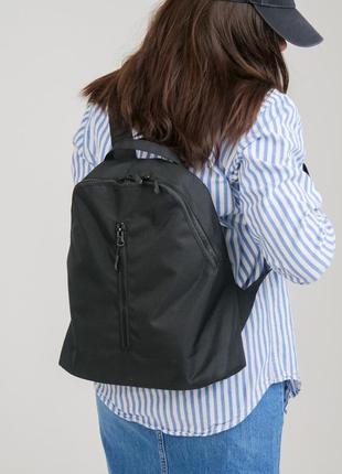 Компактный женский рюкзак like оксфорд черный цвет3 фото