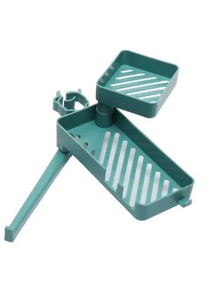 Держатель-полка на кран stenson tl00155 для мыла/губки green