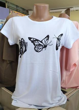Белая хлопковая футболка