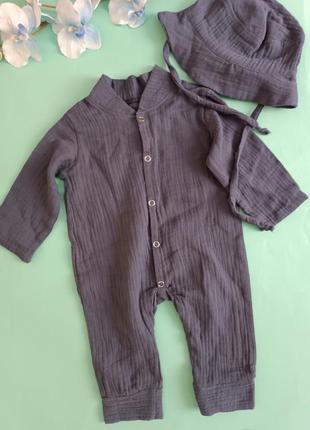 Ромпер муслін для новонароджених панама