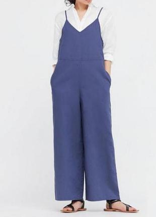 Стильный новый брендовый комбинезон с льном uniqlo