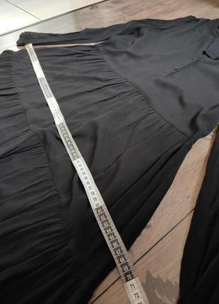 Тоненька чорна сукня l по коліно віскоза7 фото