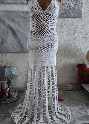 Платье вязаное крючком ажурное в единственном экземпляре