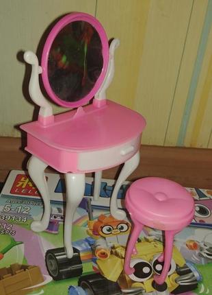 Трюмо для іграшкових ляльок, дзеркало стіл для ляльок