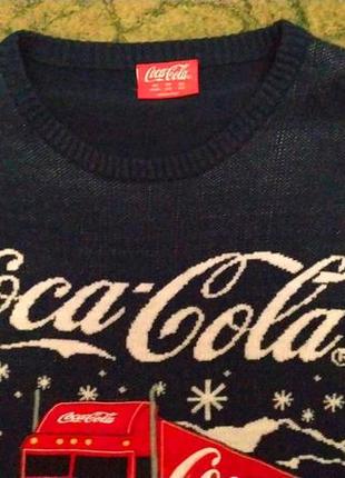 Новогодний свитер с грузовиком соса-соlа, размер 2хl