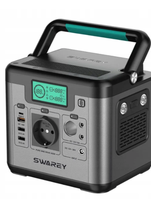 Зарядная станция портативная электростанция swarey s500 518/вт/ч (пиковая 1000 вт)