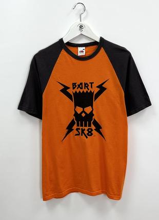 Bart sk8 офф мерч вінтажна футболка барт скейт сімпсони скейтбординг the simpsons