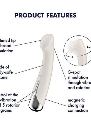 Вібратор satisfyer spinning g-spot 1 beige 7