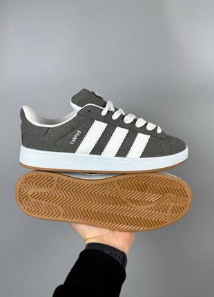 Adidas campus grey white4 фото