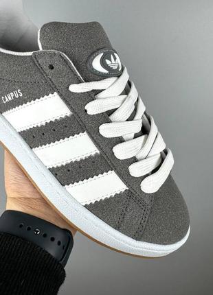 Adidas campus grey white8 фото