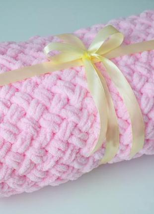 Вʼязаний плед ручної роботи