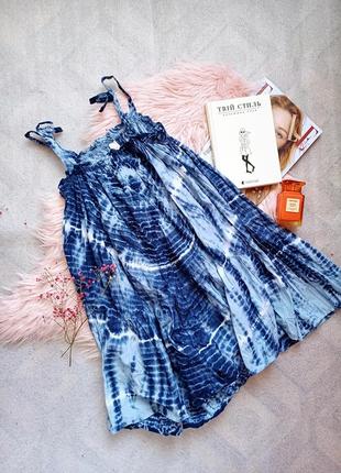 Легкое ярусное мини платье