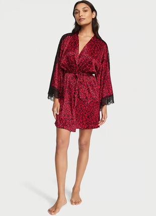Сатиновий халат victoria’s secret оригінал xs/s