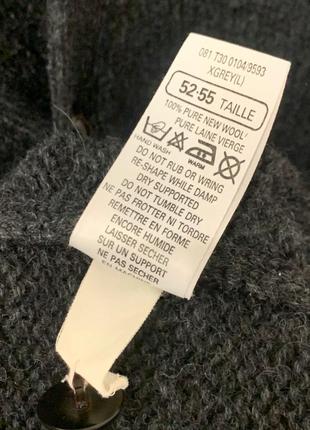 Винтажный шерстяной оверсайз кардиган серый marks & spencer5 фото