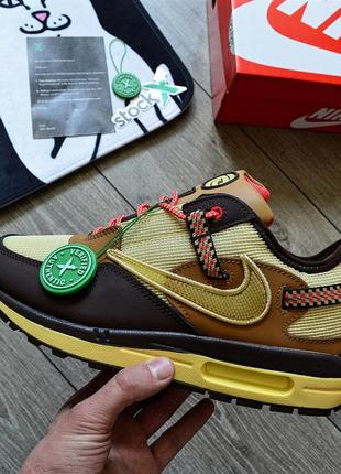 Топовые кроссовки nike air max 1 travis scott cactus jack baroque brown