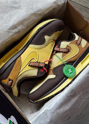 Топовые кроссовки nike air max 1 travis scott cactus jack baroque brown7 фото