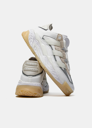 Кроссовки adidas niteball white белые женские / мужские2 фото