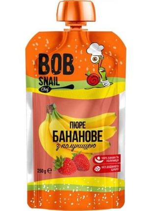 Пюре фрукт.банан або яблуко-полуниця пастериз 250 гр.