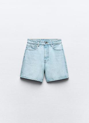 Джинсовые шорты бермуды zara s 36 m 384 фото