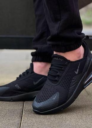 Кросівки чорні сітка, текстиль, nike air max 270 black7 фото