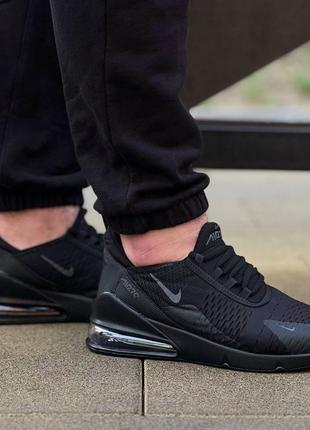 Кросівки чорні сітка, текстиль, nike air max 270 black4 фото