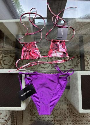 Новый с наборкой купальник prettylittlething