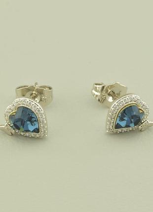 Серьги 'xuping' swarovski (родий)