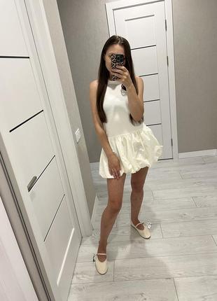 Платье bubble платье баббл платье h&m hm s 36 m 38 черное, молочное7 фото