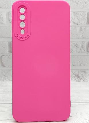 Чехол tpu pro camera для телефона samsung galaxy a30s a50 / a505 бампер с микрофиброй розовый