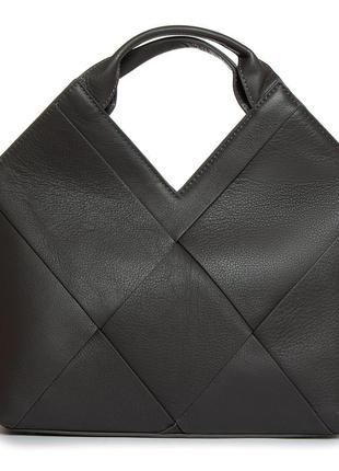 Стильна ділова сумка alex rai сумка шкіряна молодіжна сумка чорна модна сумка жіноча ділова8 фото