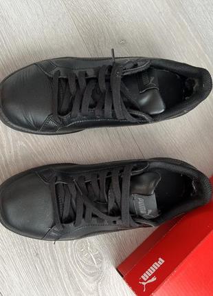 Черные кожаные кроссовки look puma