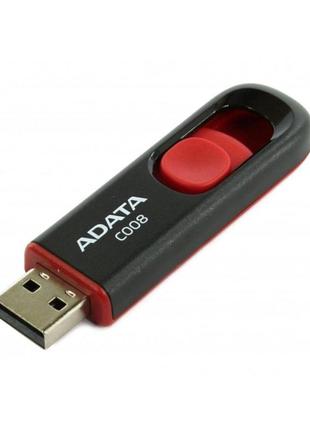 Flash a-data usb 2.0 c008 16gb black/red4 фото