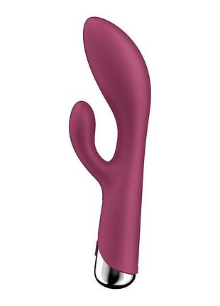 Вибратор-кролик с ротацией satisfyer spinning rabbit 1 red, 3 мотора 3