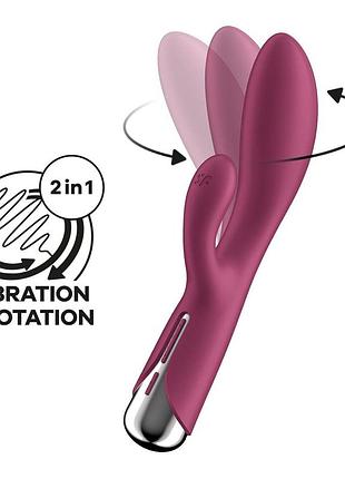 Вибратор-кролик satisfyer spinning rabbit 1 red