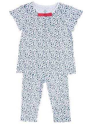 Блакитна піжама для дівчинки chicco 122 см