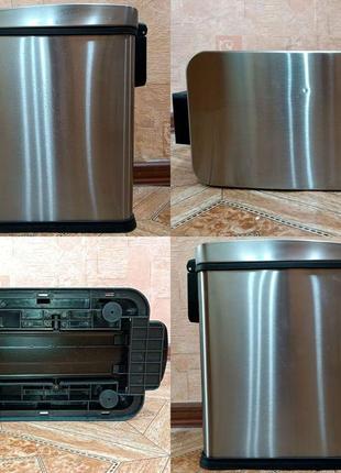 Урна відро для сміття volle, метал. хром.