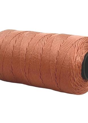 Пряжа нить для вязания шляп, сумок, обуви ice silk ледяной шелк №7 цвет карамель толщина 1,5мм 100 гр